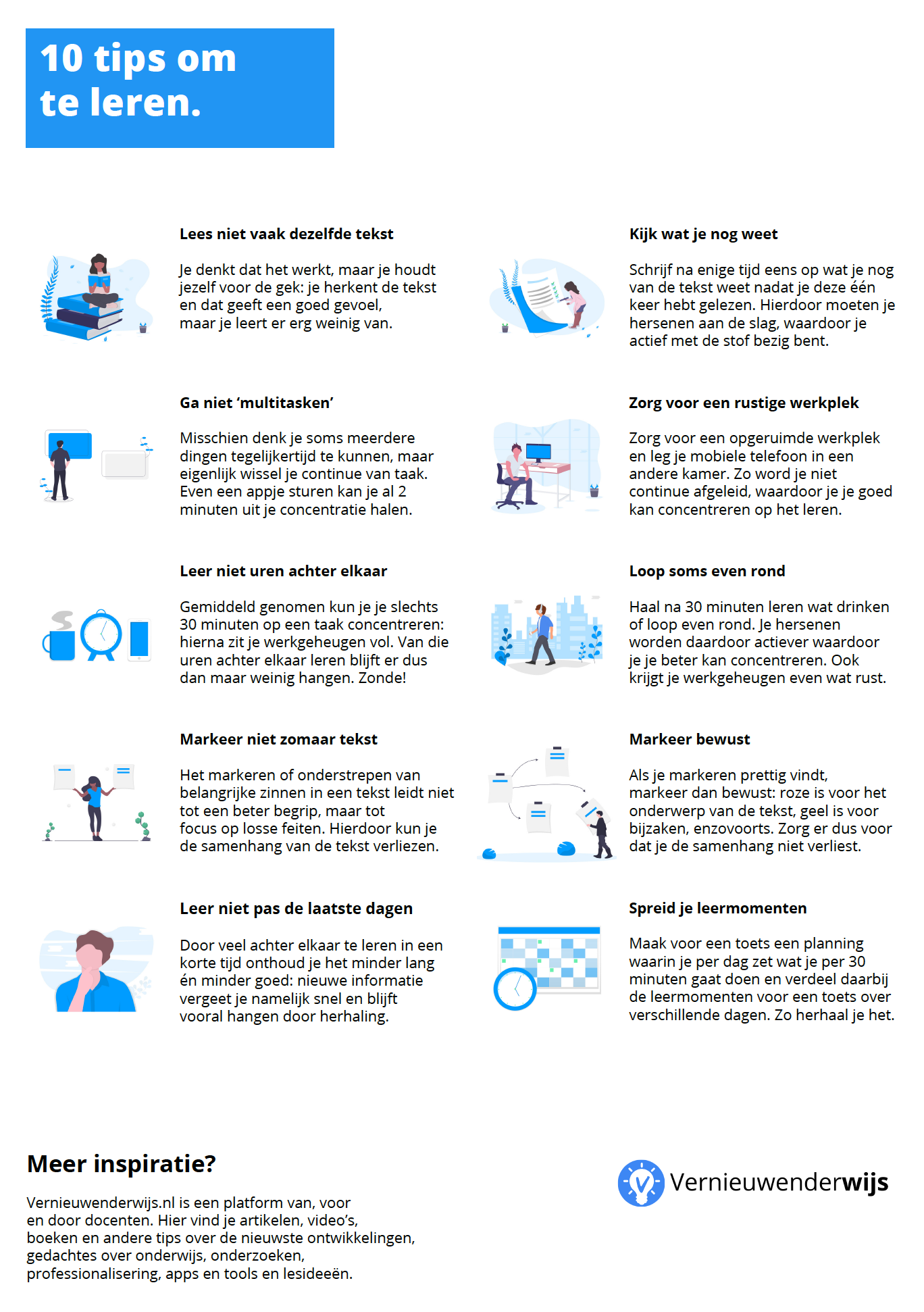 10 tips om te leren